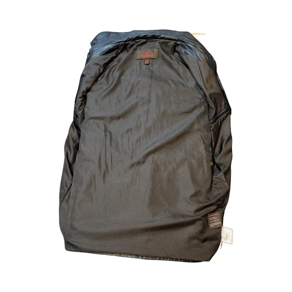 Danier Black Leather Car Coat – Tagged Men’s M – Oversized Minimalist 90s - Picture 6 of 10